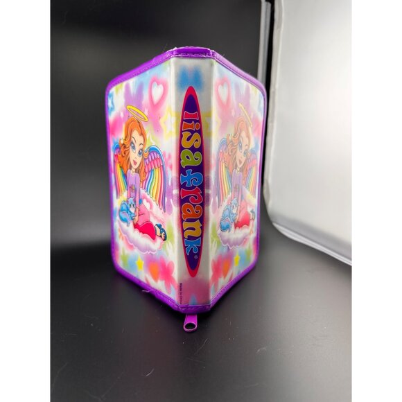 Lisa Frank Stationary Zipper Binder Angel Cat Rainbows Mini 5x8” Vtg 1990s READ - Picture 3 of 16